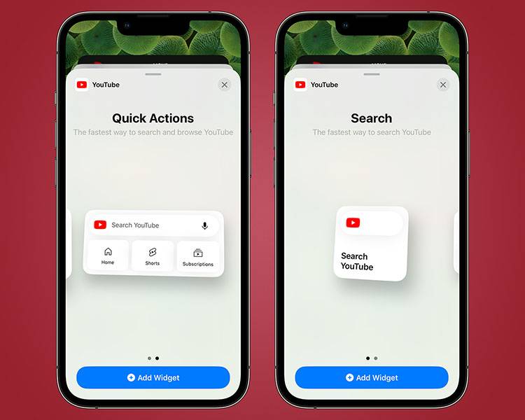 An exciting convenient YouTube widget in your IOS 16